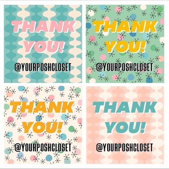 1.75” Personalized Retro Thank You Stickers 120 Ct - Picture 7 of 7